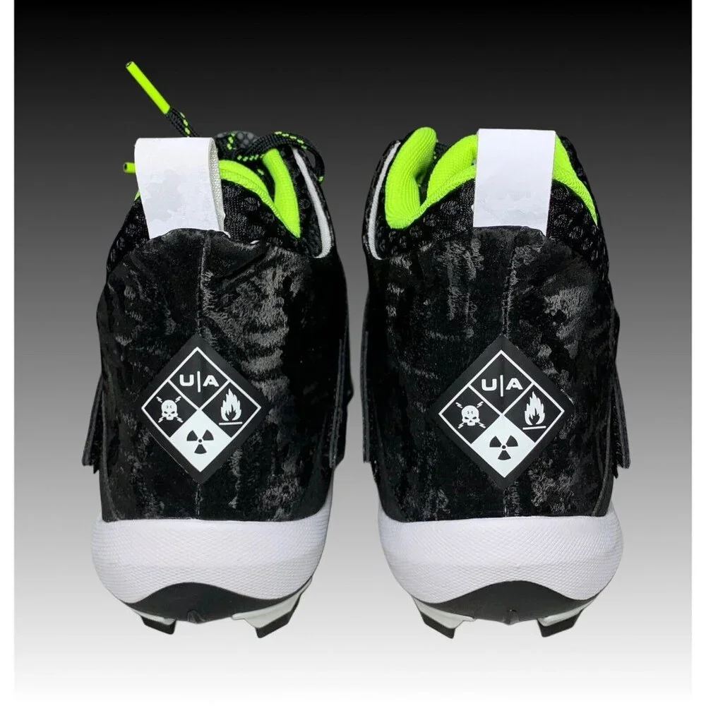Under Armour Men's Highlight Hammer MC Football Cleat Black/White Size 12 - Picture 4 of 9